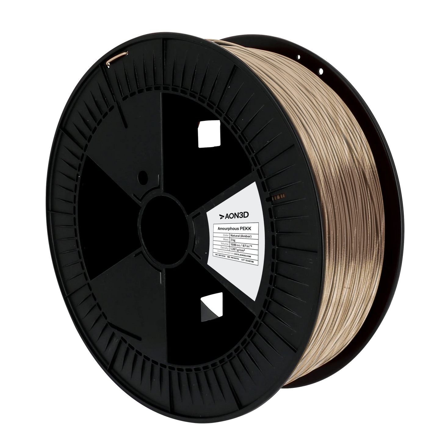 AON3D ReadyPrint™Amorphous PEKK Filament, Natural (Amber), 1.75mm, 2kg