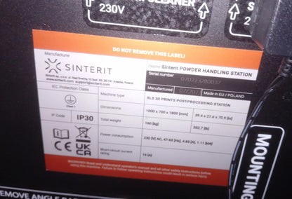 LISA X Refurb Bundle- Sinterit Lisa x SLS Printer + Powder Handling System + Sandblaster + ATEX Vacuum