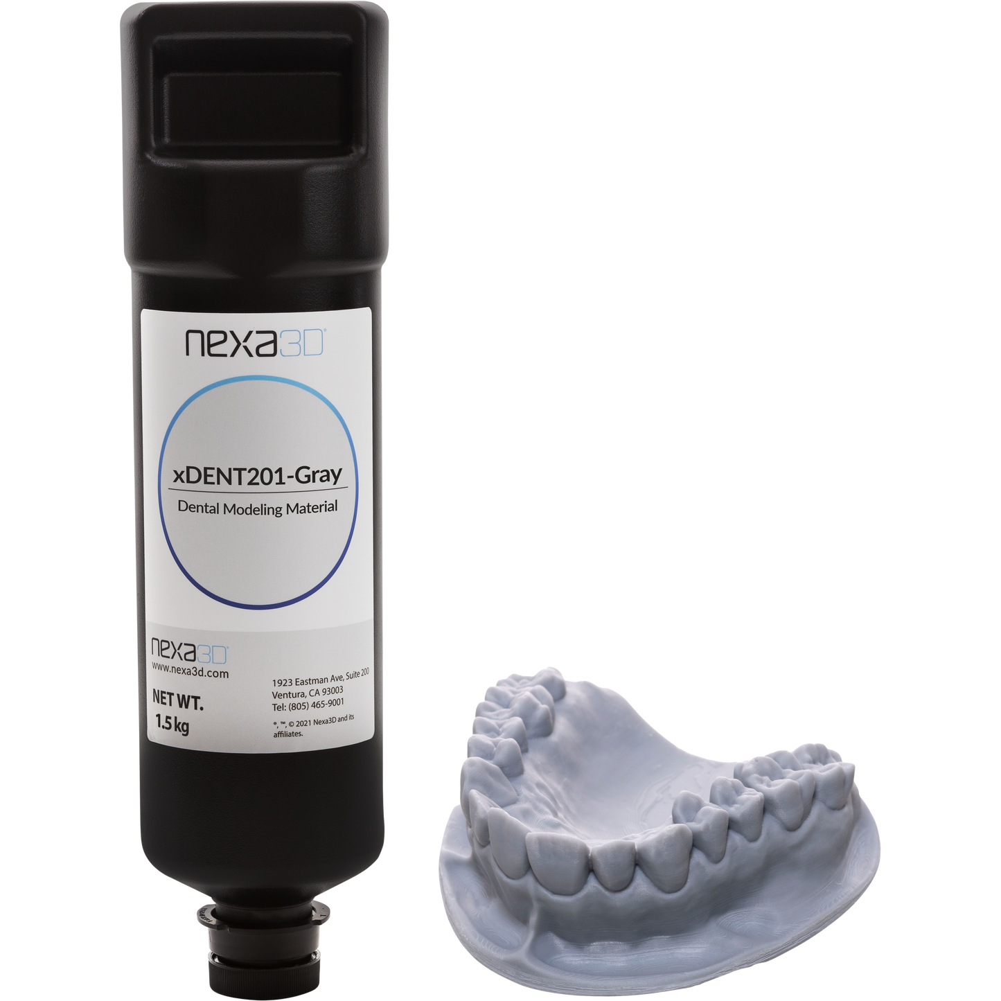 xDENT201-Gray Resin 1.5kg for XiP and XiPPro