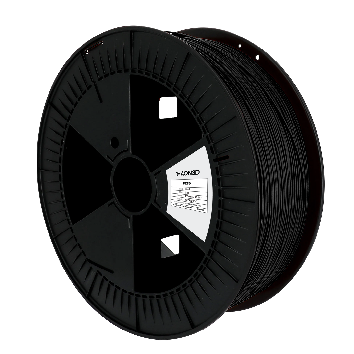 AON3D ReadyPrint™ PETG Filament, Black, 1.75mm, 2kg Powered by Kimya
